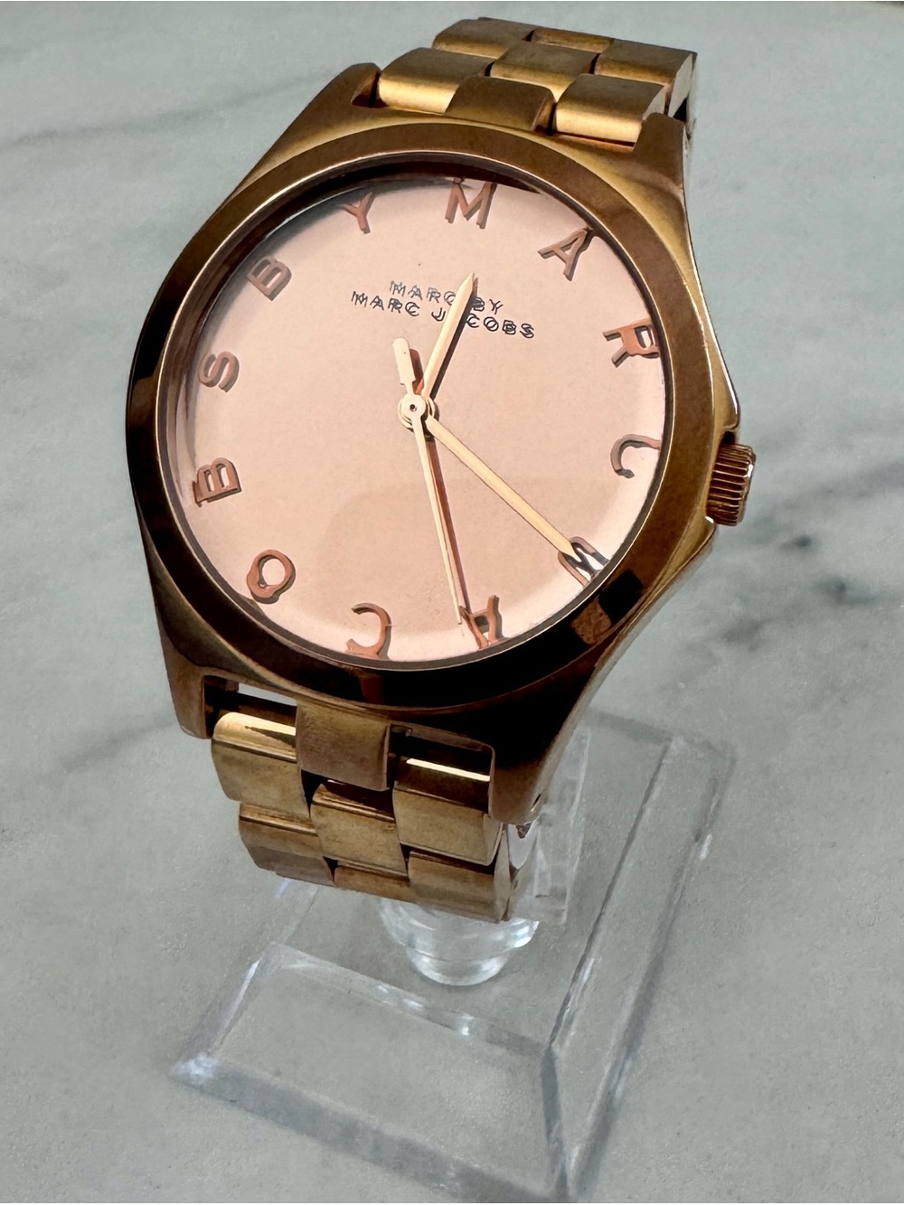 Marc Jacobs Rose Gold Metal Bracelet Watch
